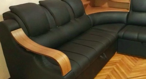 Перетяжка кожаного дивана. Решетниково